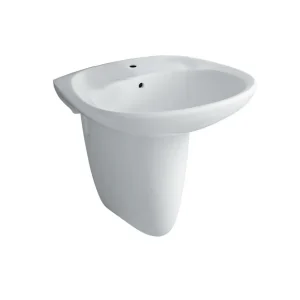 Lavabo Treo Tường Inax L-284V/L-284VC Kèm Chân Lửng Men Thường