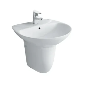 Lavabo Treo Tường Inax L-285V/L-288VC  Chân Lửng Men Thường
