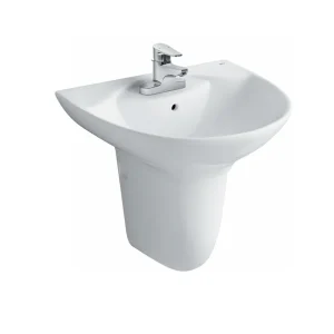 Lavabo Treo Tường Inax L-288V/L-288VC Chân Lửng Men Thường