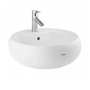 Chậu Lavabo TOTO LT367CR#XW Đặt Bàn Men Chống Bám Bẩn