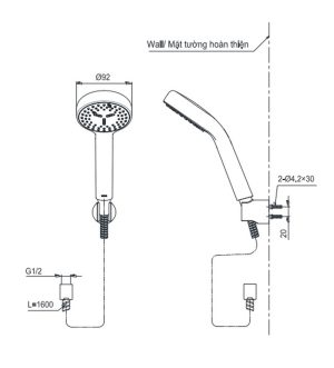 Bộ sen tắm TOTO TBV03429V/TBW07011A nhiệt độ